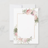 Carte de note Blush Pink Gold Florame 3x5 (Devant)
