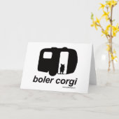 Carte de note Boler Corgi - Pembroke (Fleur jaune)