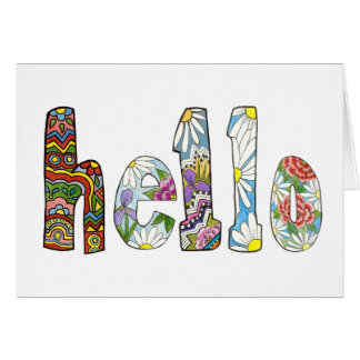 Carte de note Bonjour