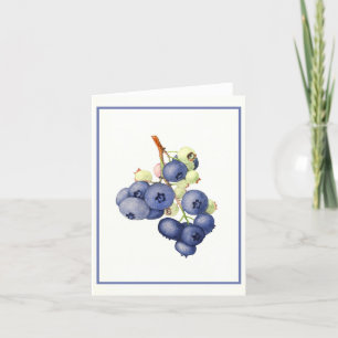 Carte de note botanique vintage d'aquarelle bleuet