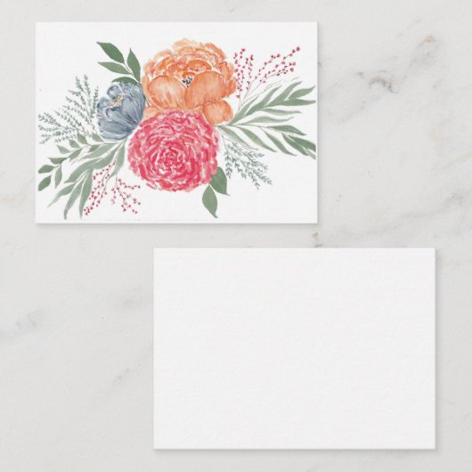 Carte de note Bouquet d'été (Devant / Derrière)