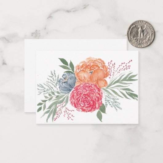 Carte de note Bouquet d'été (Devant/Arrière en situation)