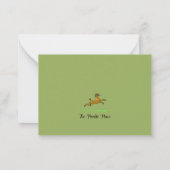 Carte de note Brown Poodle and Flowers (Dos)