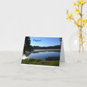 Carte de note brumeuse de lac (Fleur jaune)