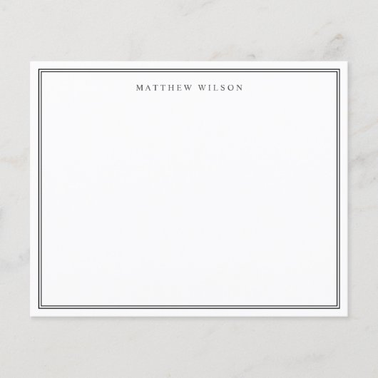 Carte de note Budget Entreprise Double Bordure Mil (Devant)