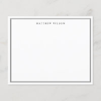 Carte de note Budget Entreprise Double Bordure Mil