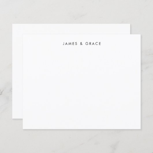 Carte de note Budget Minimal Simple Clean Couple N (Devant / Derrière)
