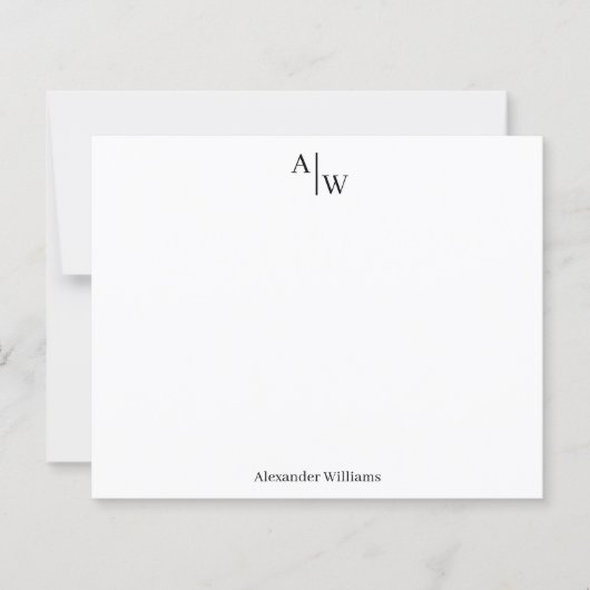 Carte de note budgétaire de base de 2 monogrammes  (Devant)