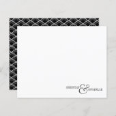 Carte de note budgétaire Mariage Chic Black Scallo (Devant / Derrière)