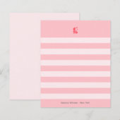 Carte de note budgétaire pour le Monogramme de pas (Devant / Derrière)