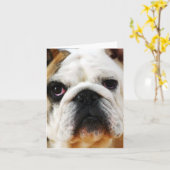 Carte de note Bulldog (Fleur jaune)