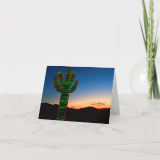 Carte de note Cactus de Noël