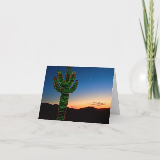 Carte de note Cactus de Noël (Devant)