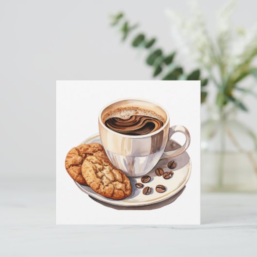 Carte de note café et cookies (Debout devant)