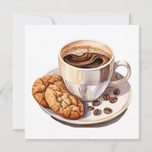 Carte de note café et cookies (Devant)