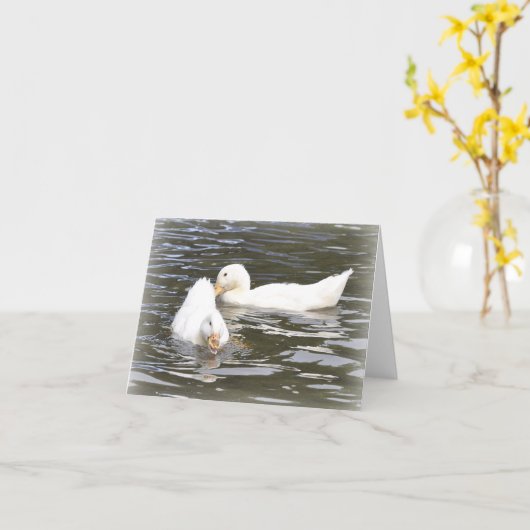 Carte de note : Canetons d'Aylesbury (Fleur jaune)