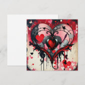 Carte de note cardiaque gothique (Devant / Derrière)