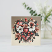 Carte de note cardiaque gothique (Debout devant)