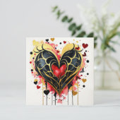 Carte de note cardiaque gothique (Debout devant)