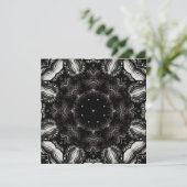 Carte de note Carré Abstraite Black and White Desi (Debout devant)