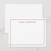 Carte de note Carré du coin frontière simple de Bo (Devant / Derrière)