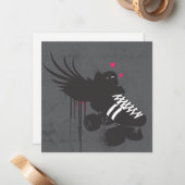 Carte de note Carré Roller Derby (Devant/Arrière en situation)