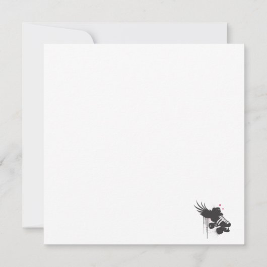 Carte de note Carré Roller Derby (Dos)