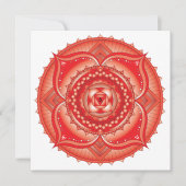 Carte de note Carré Root Chakra Red Mandala (Devant)