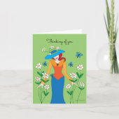 Carte de note Casquette Lady in Blue (Devant)