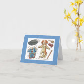 Carte de note cavalière de poupée de papier (Fleur jaune)