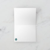 Carte de note Champion du poulet turquoise et roui (Intérieur)