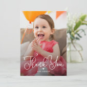 Carte de note Charm Flat Remerciements Lettré (Debout devant)