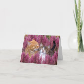Carte de note "Chats en cuir" (Devant)