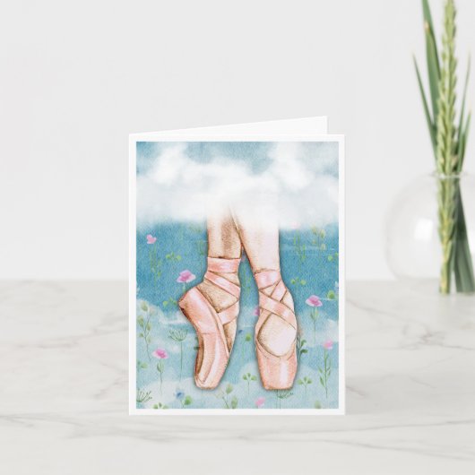 Carte de note Chaussons de ballon (Devant)