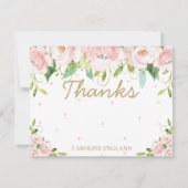Carte de note chic Elegant Blush Rose Floral Flowe (Devant)