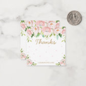 Carte de note chic Elegant Blush Rose Floral Flowe (Devant/Arrière en situation)