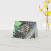 Carte de note Chipmunk (Fleur jaune)