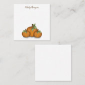 Carte de note Citrouille peinte (Devant / Derrière)