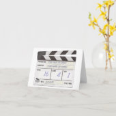 Carte de note CLAPPER BOARD - ajoutez votre propre (Fleur jaune)