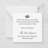 Carte de note classique Joyeux Noël BUDGET (Dos)