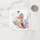 Carte de note classique Joyeux Noël BUDGET (Devant/Arrière en situation)