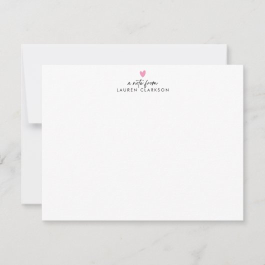 Carte de note Cœurs roses gras (Devant)