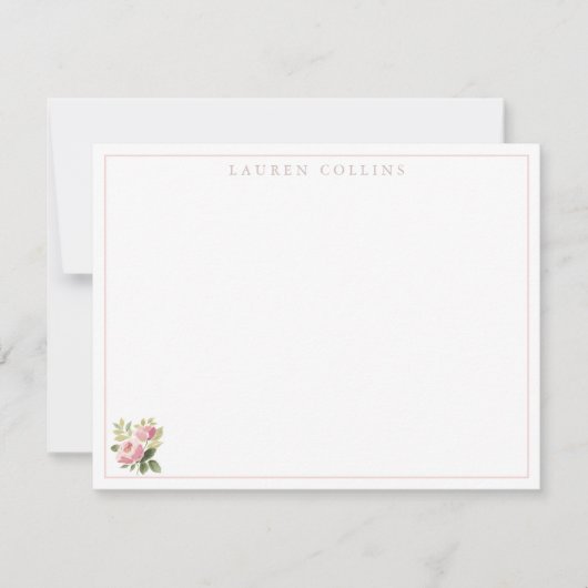 Carte de note Coin Rose (Devant)