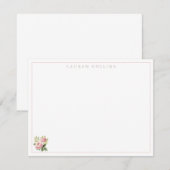 Carte de note Coin Rose (Devant / Derrière)