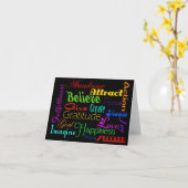 Carte de note Collage Motivationnelle Word (Fleur jaune)