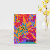 Carte de note colorée d'art abstrait de Flowerlike (Fleur jaune)