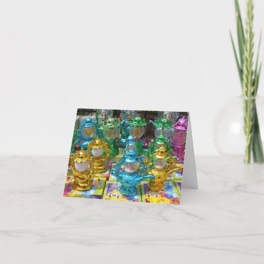 Carte de note colorée de lanterne de Ramadan (Devant)