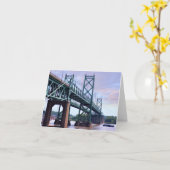 Carte de note commémorative historique de pont du (Fleur jaune)