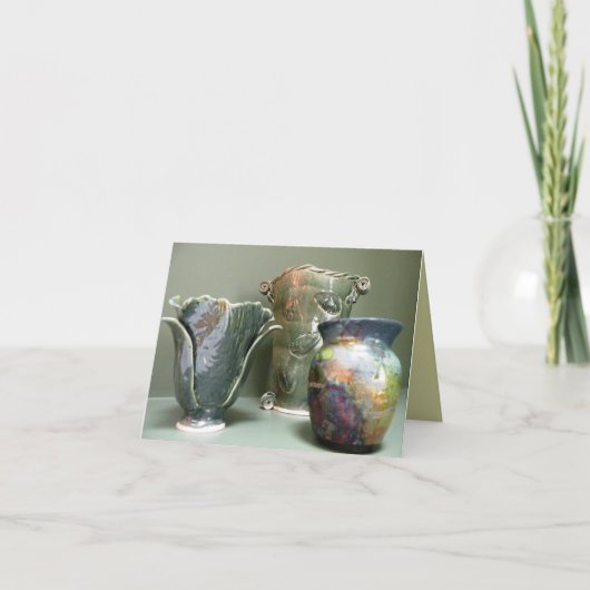 Carte de note Conception de poterie (Devant)