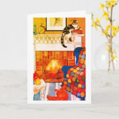 Carte de note confortable de blanc de scène de (Fleur jaune)